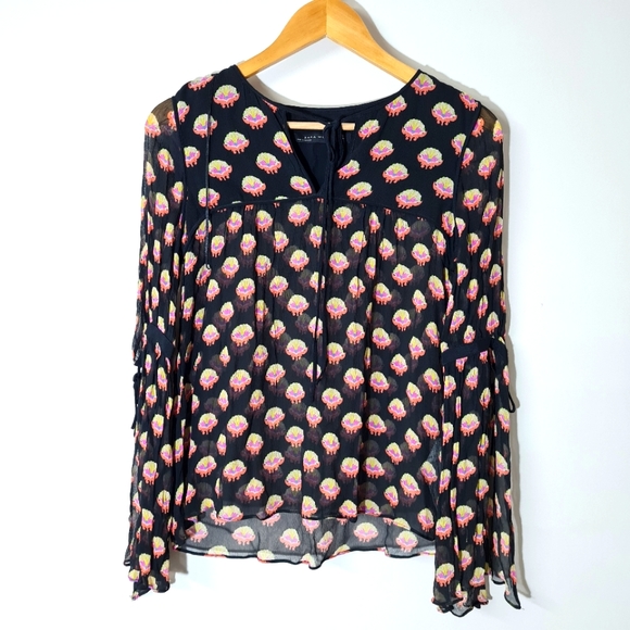 Zara printed georgette top. - Picture 2 of 4